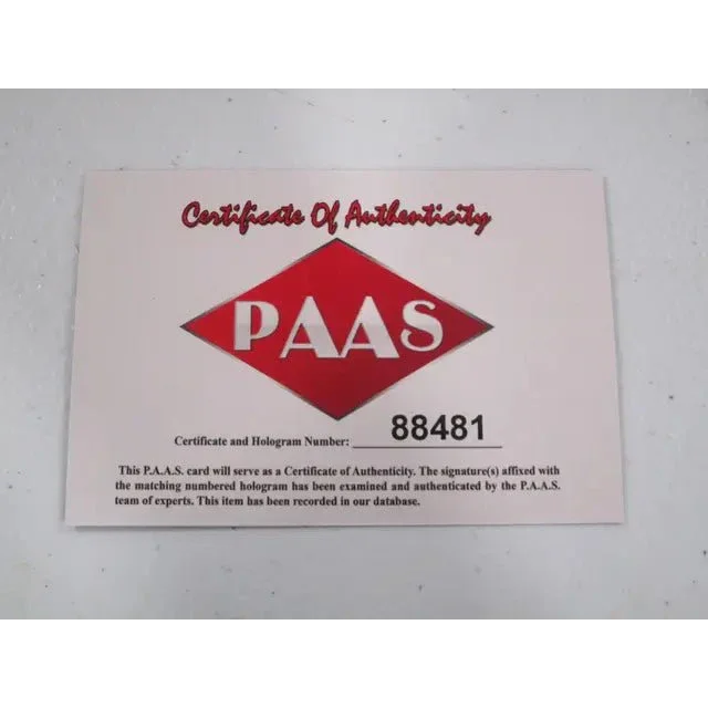 White certificate of authenticity with red diamond logo for Florida Panthers signed autographed 8x10 photo