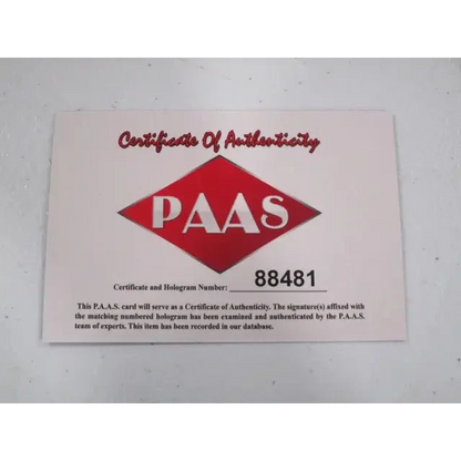 White certificate of authenticity with red diamond logo for Florida Panthers signed autographed 8x10 photo