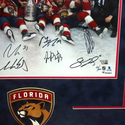 Florida Panthers Stanley Cup champions signed victory photo