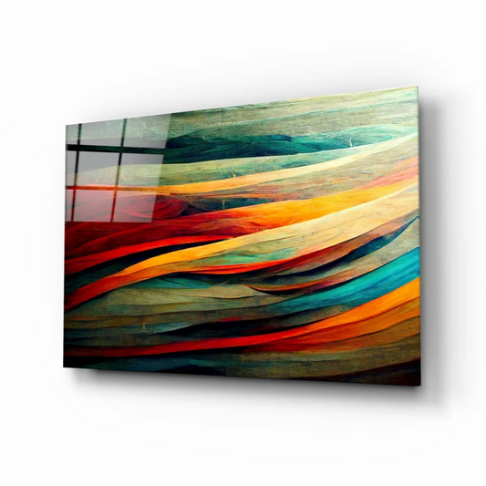 Flowing Color Burst Glass Wall Art Canvas | Insigneart USA | vintageantiquesgifts.com