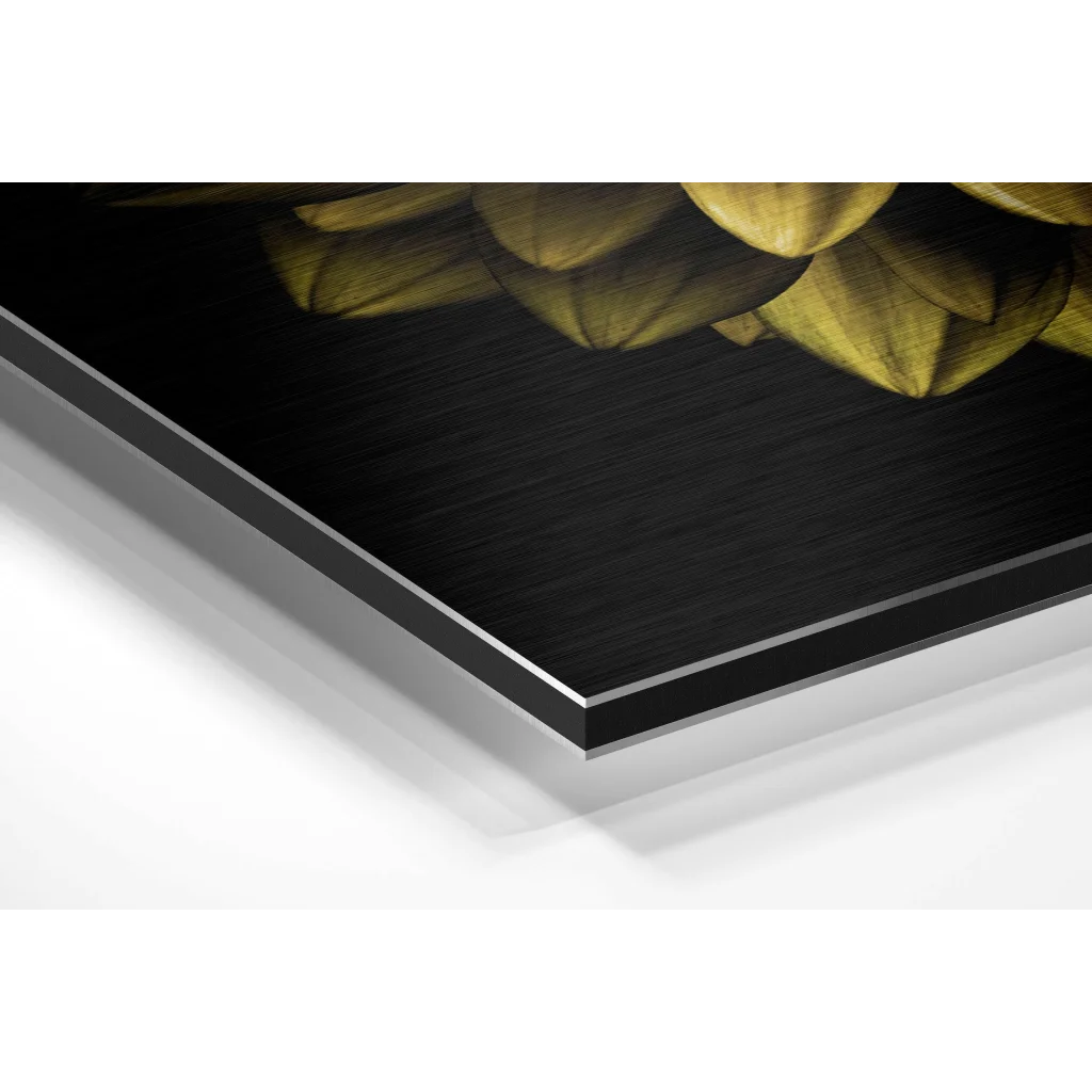 Glass Wall Art Flower Brushed Aluminium Dibond Wall Art