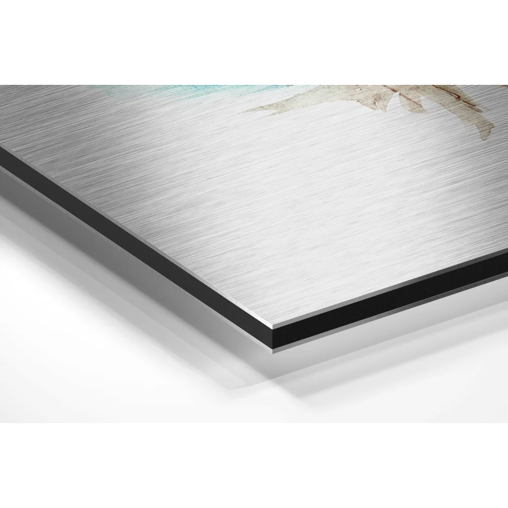 Glass Wall Art Flower Brushed Aluminium Dibond Wall Art