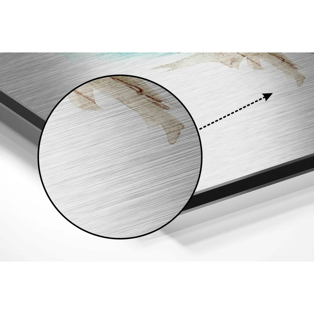 glass wall art Flower Brushed Aluminium Dibond Wall Art