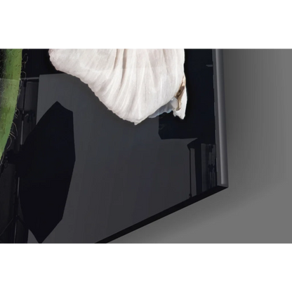 Stunning wilted poppy glass wall art in black and white