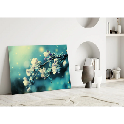 Dreamy Blossom Canvas Wall Art with Glowing Bokeh Lights | Modern Wall Art Decor | vintageantiquesgifts.com