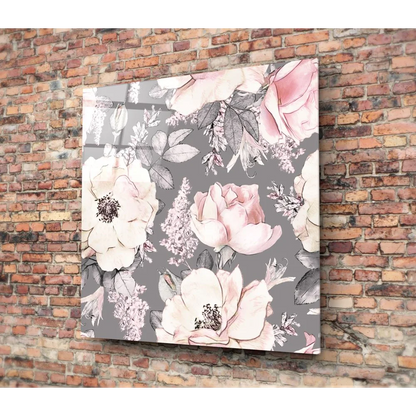 Stunning Pink Rose Tempered Glass Art Panel for Your Home | Modern Wall Art Decor | vintageantiquesgifts.com