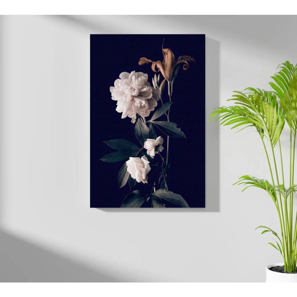 Stunning Insigne Aluminum Prints with Navy Peonies and Lilies