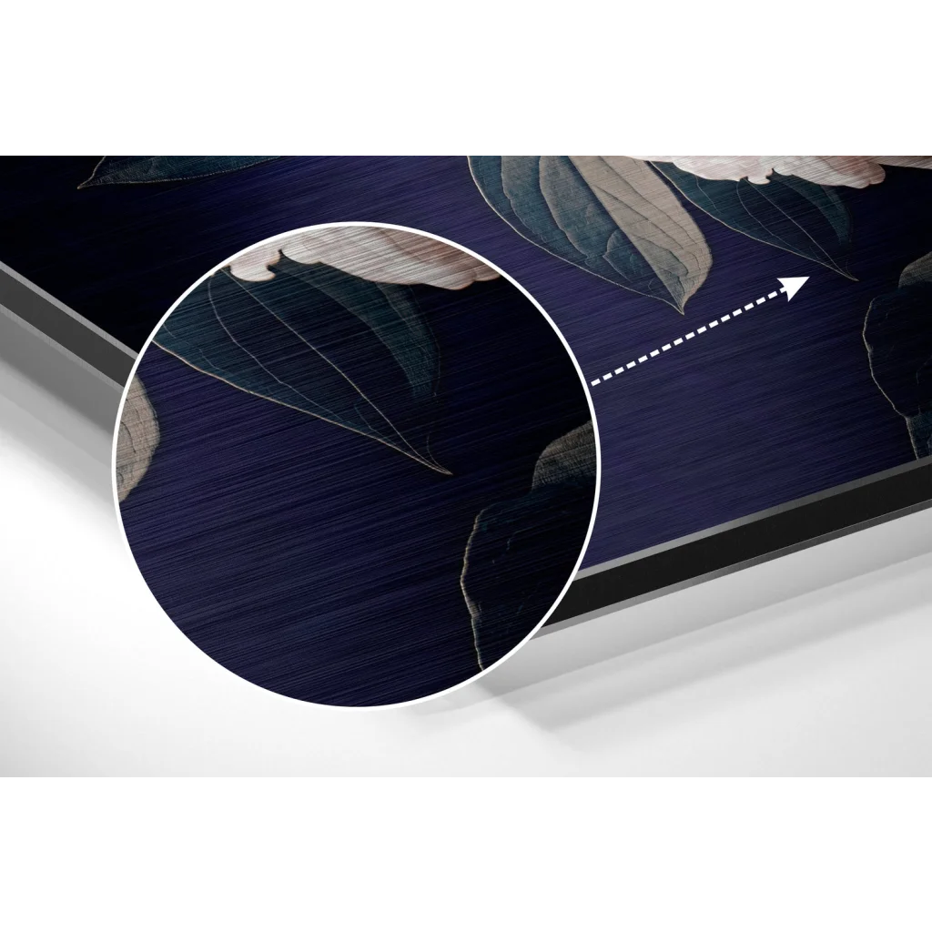 glass wall art Flowers Brushed Aluminium Dibond Wall Art