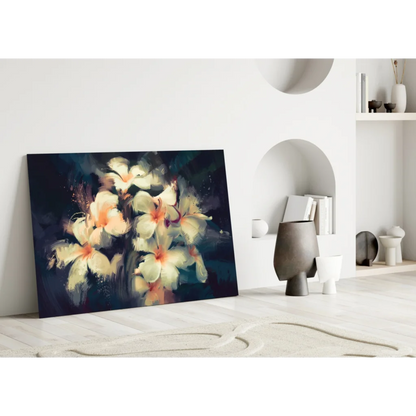 Peach Blossom Navy Canvas Wall Art for Modern Homes | Modern Wall Art Decor | vintageantiquesgifts.com