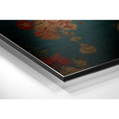 Stunning Floral Brushed Aluminium Dibond Wall Art | Glass Wall Art Print | vintageantiquesgifts.com