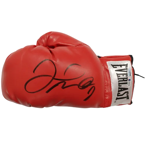 Floyd Mayweather autographed Everlast red boxing glove with black signature