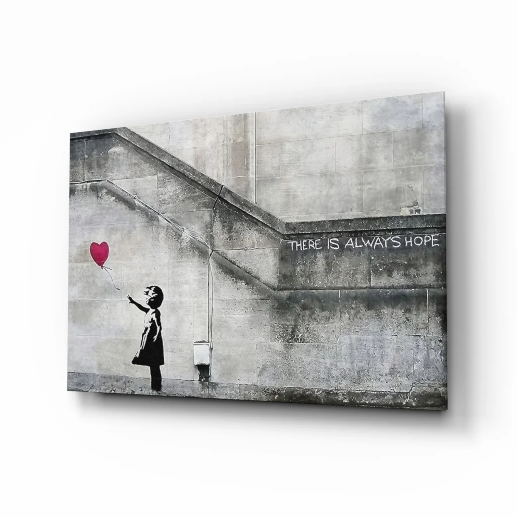 There Is Always Hope Heart Balloon Canvas Wall Art Print | Insigneart USA | vintageantiquesgifts.com