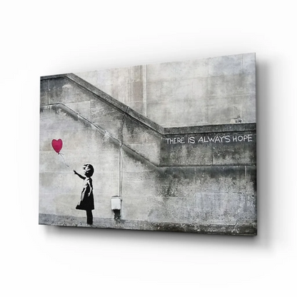 There Is Always Hope Heart Balloon Canvas Wall Art Print | Insigneart USA | vintageantiquesgifts.com