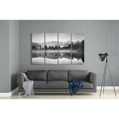Misty Mountain Reflection Canvas Wall Art Multi Panel Set | Modern Wall Art Decor | vintageantiquesgifts.com