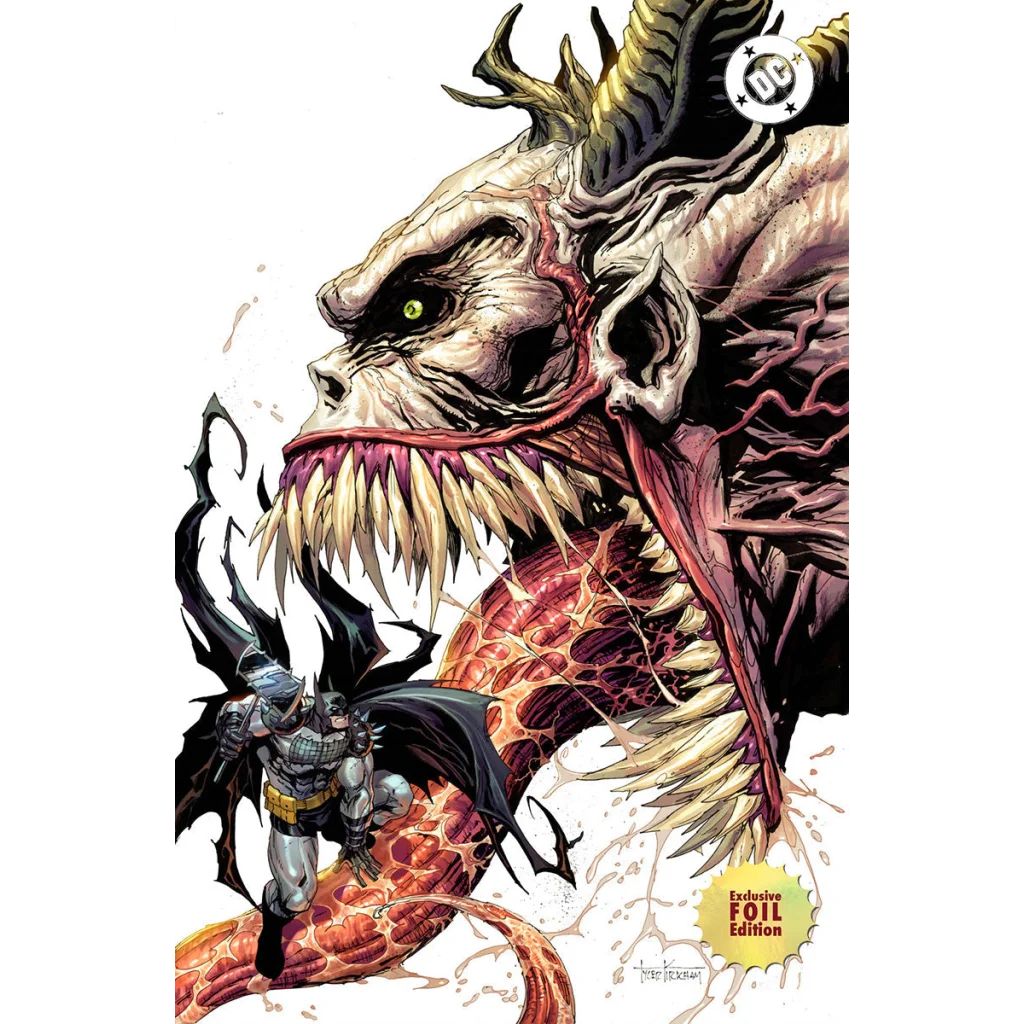 Dynamic Tyler Kirkham exclusive Batman pose in black armored suit