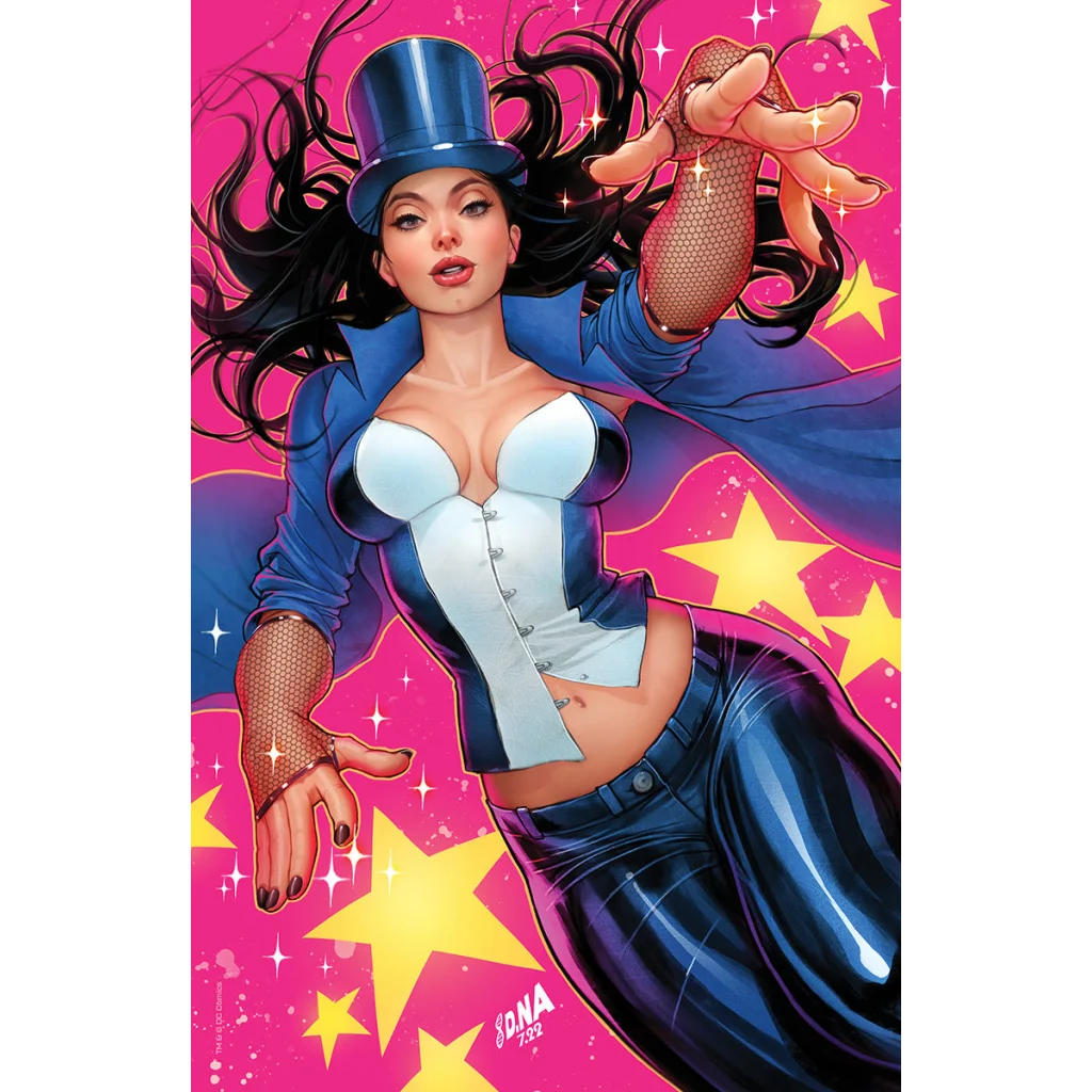 Dark Crisis Infinite Earths comic cover featuring woman in magician’s outfit with top hat