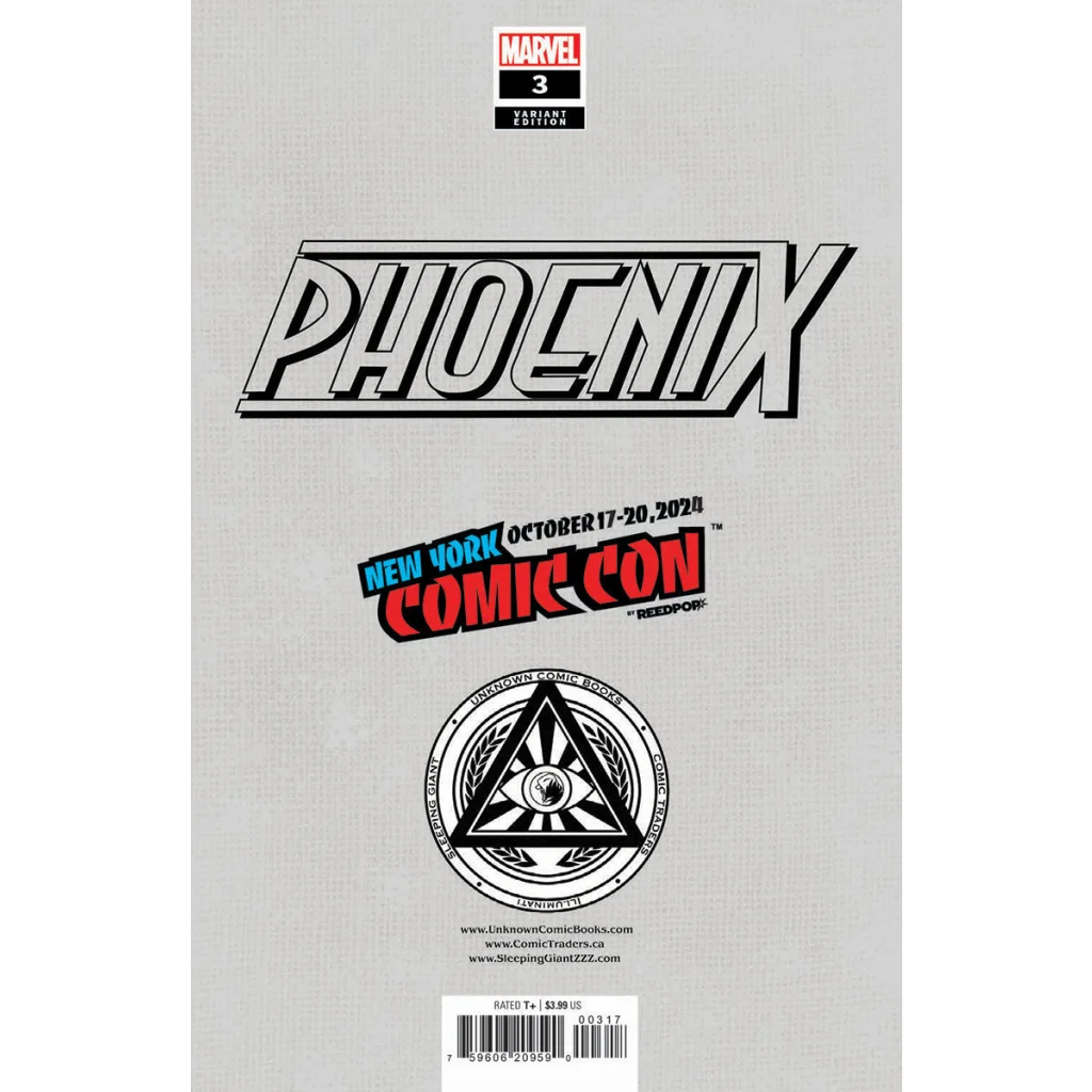 Comics exclusive Nathan Szerdy White Phoenix foil variant comic book display