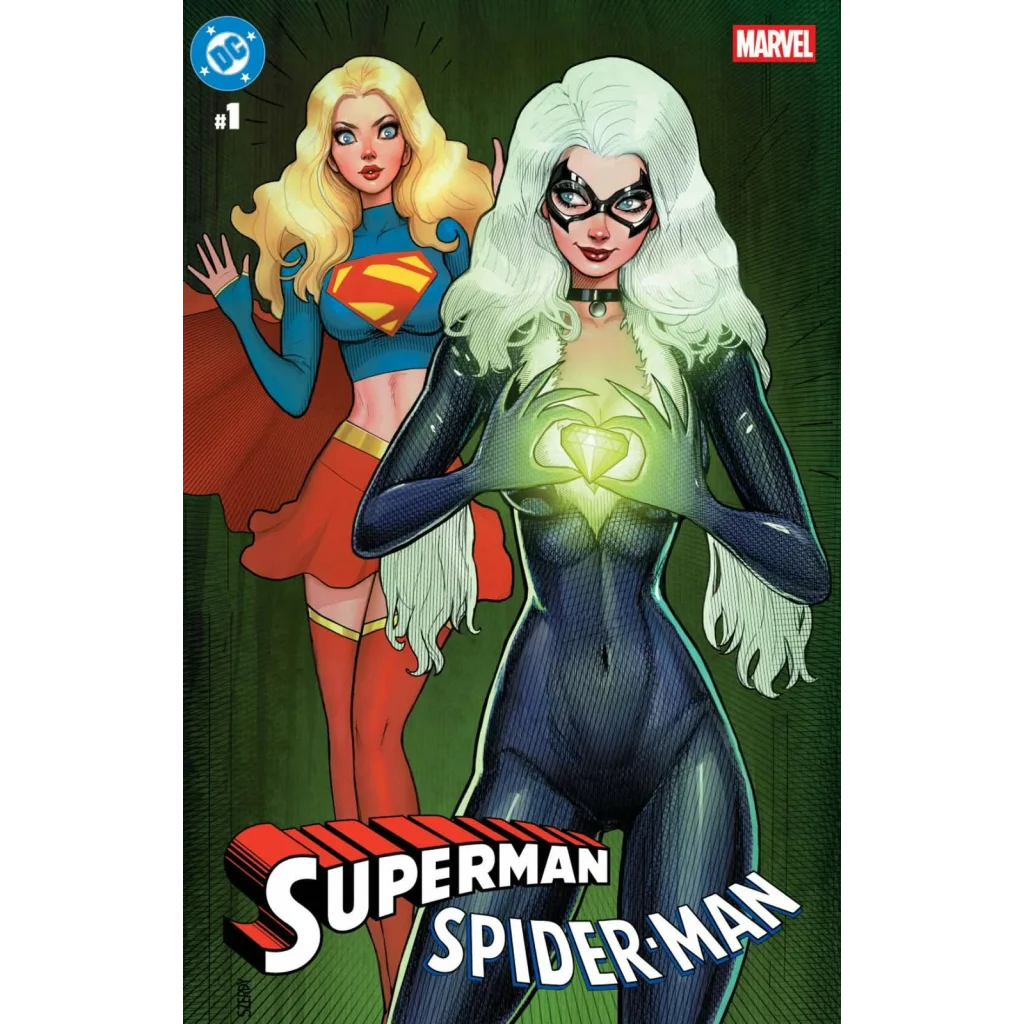 Nathan Szerdy exclusive Superman Spider-Man #1 foil variant cover with Supergirl