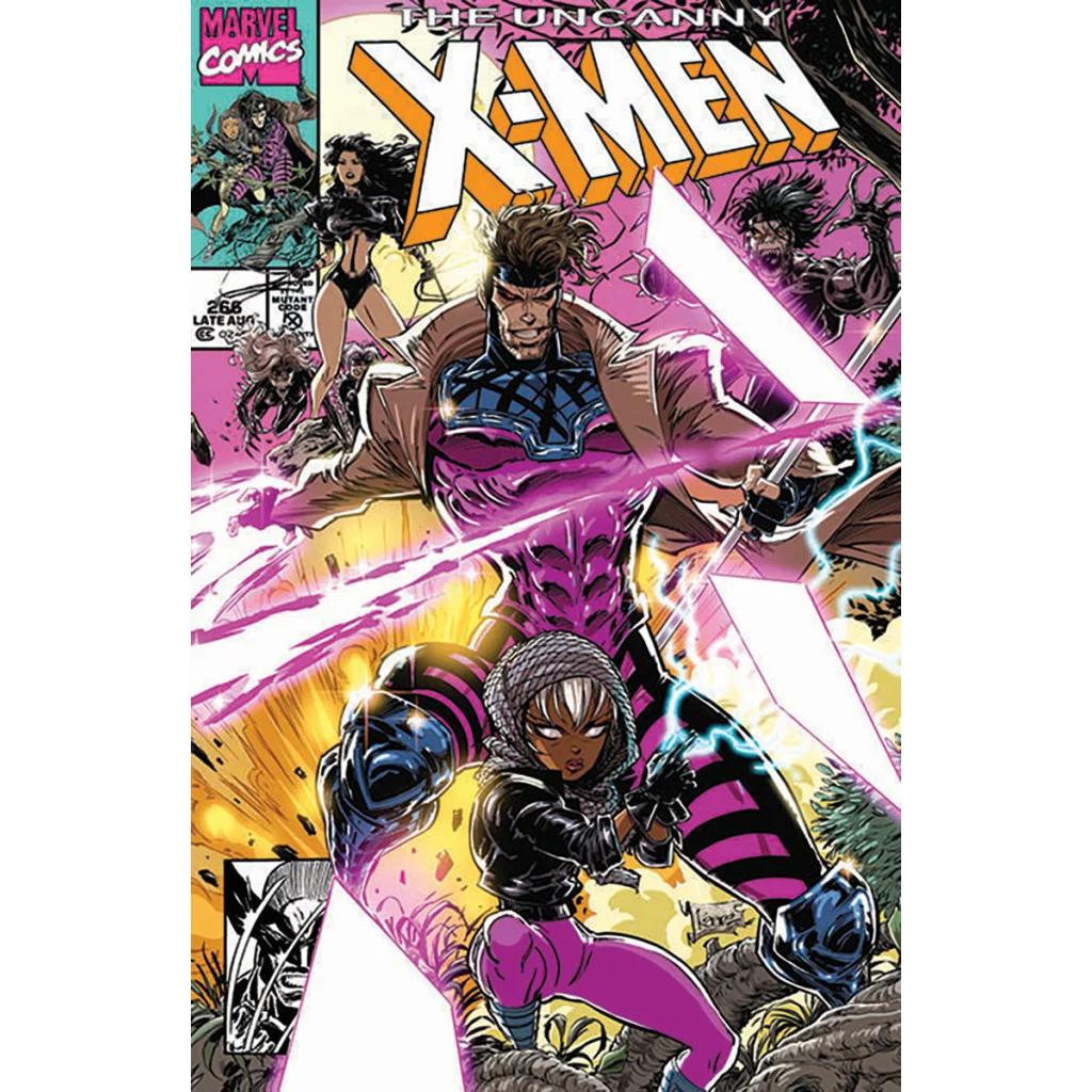 Uncanny X-Men facsimile edition foil variant by Kaare Andrews with Gambit and Jubilee