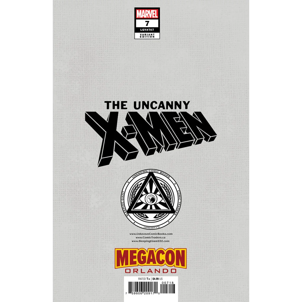 [Foil] Uncanny X-Men #7 Unknown Comics David Nakayama Exclusive Virgin MEGACON 2025 Var (12/11/2024)