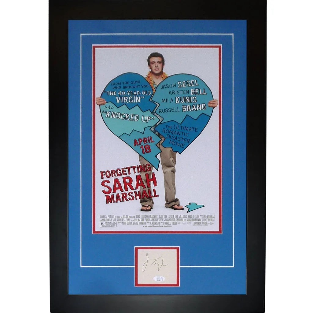 Framed Forgetting Sarah Marshall 11x17 movie poster with Jason Segel autograph