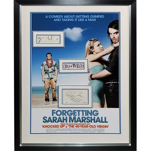 Framed Forgetting Sarah Marshall poster with autographs