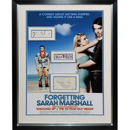 Framed Forgetting Sarah Marshall poster with autographs