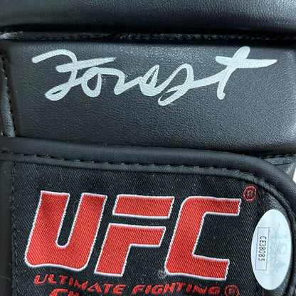 Forrest Griffin autographed UFC fighting glove with black design