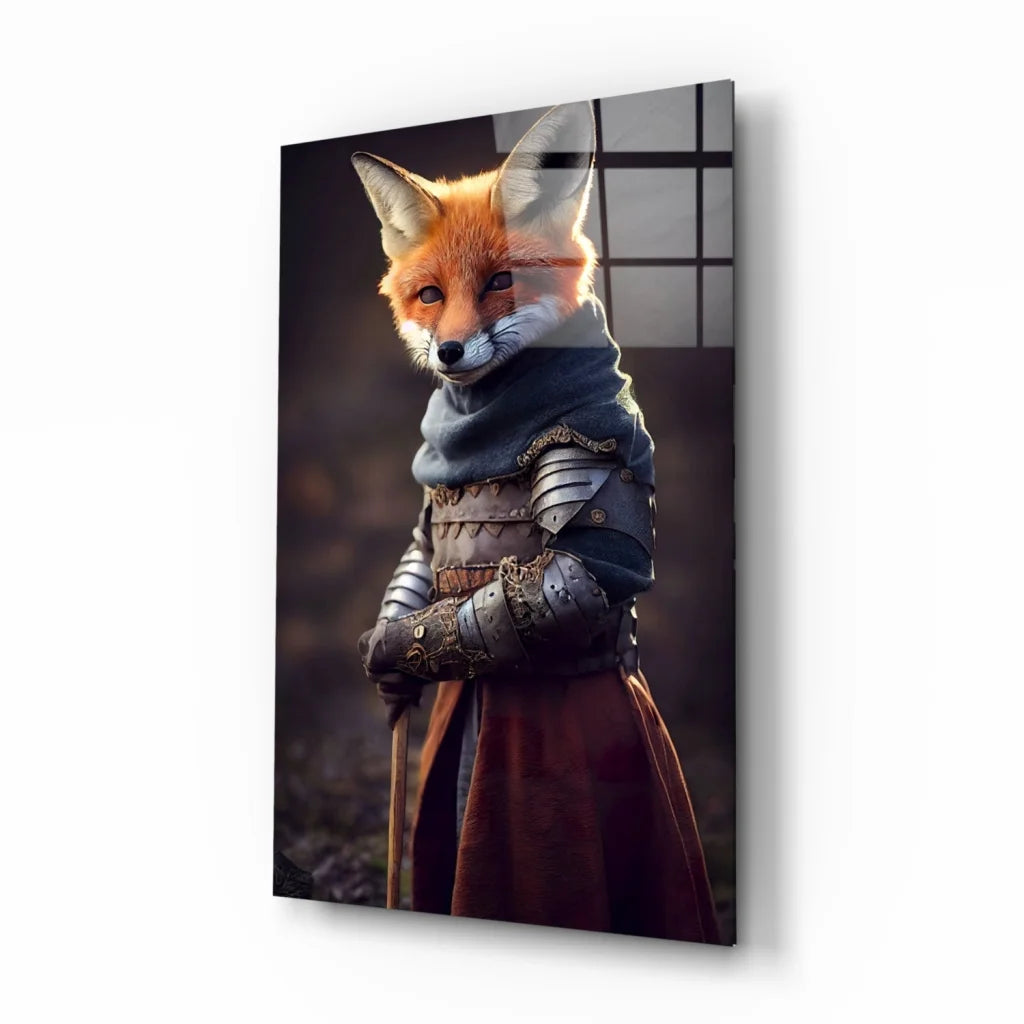 Medieval Fox Warrior Canvas Wall Art Print | Insigneart USA | vintageantiquesgifts.com