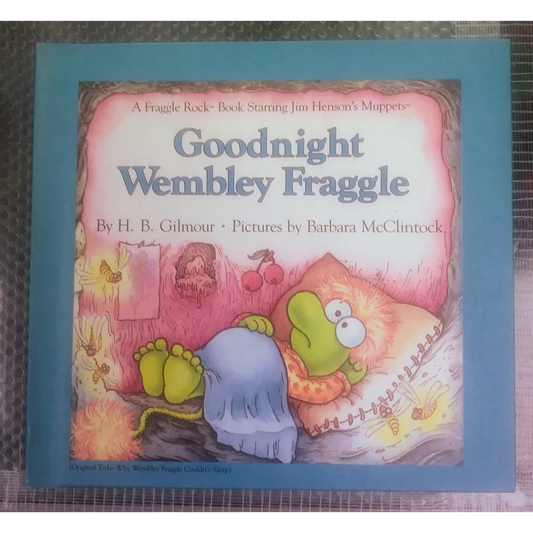 Vintage 1985 Goodnight Wembley Fraggle Rock book cover
