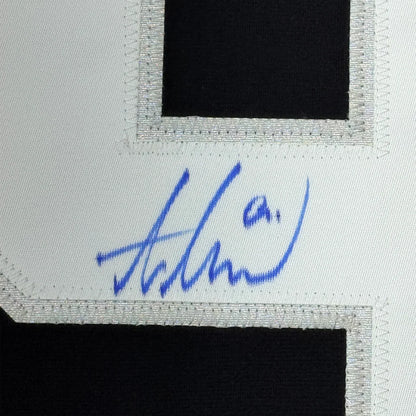 Framed Autographed Adrian Kempe 35x39 Los Angeles LA Black Hockey Jersey JSA COA | Certified Authentic Signed Memorabilia | vintageantiquesgifts.com