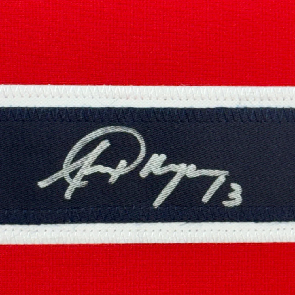 Framed Autographed Alex Morgan 35x39 Red Soccer Team USA World Cup Jersey JSA COA | Certified Authentic Signed Memorabilia | vintageantiquesgifts.com