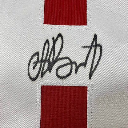 Autographed white and red Team Russia Hockey Jersey framed collectible featuring Andrei Vasilevskiy