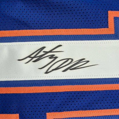 Framed Autographed Anthony Richardson 35x39 Florida Blue College Football Jersey JSA COA | Certified Authentic Signed Memorabilia | vintageantiquesgifts.com