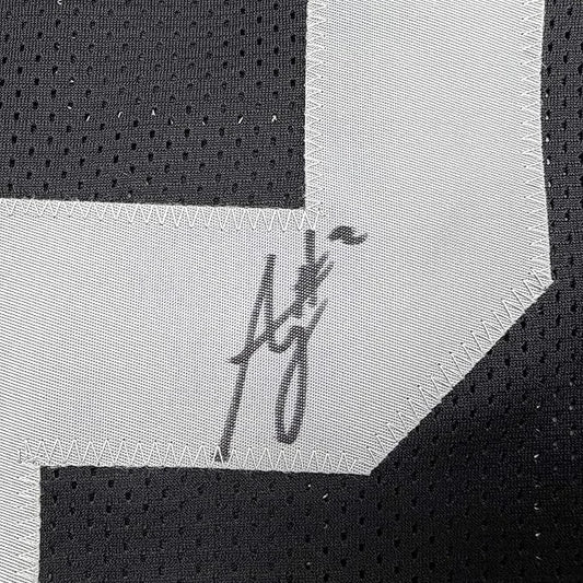 Framed autographed Ashton Jeanty black and white mesh Oakland jersey Beckett COA