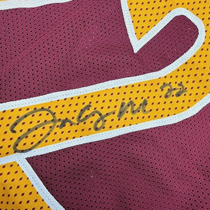 Framed Autographed Bill Jacory Croskey-Merritt 35x39 Washington Burgundy Football Jersey Beckett BAS COA | Certified Authentic Signed Memorabilia | vintageantiquesgifts.com