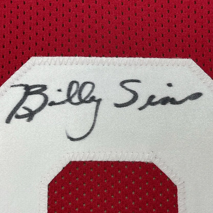 Framed signed Billy Sims 1978 Heisman Oklahoma maroon jersey with JSA COA