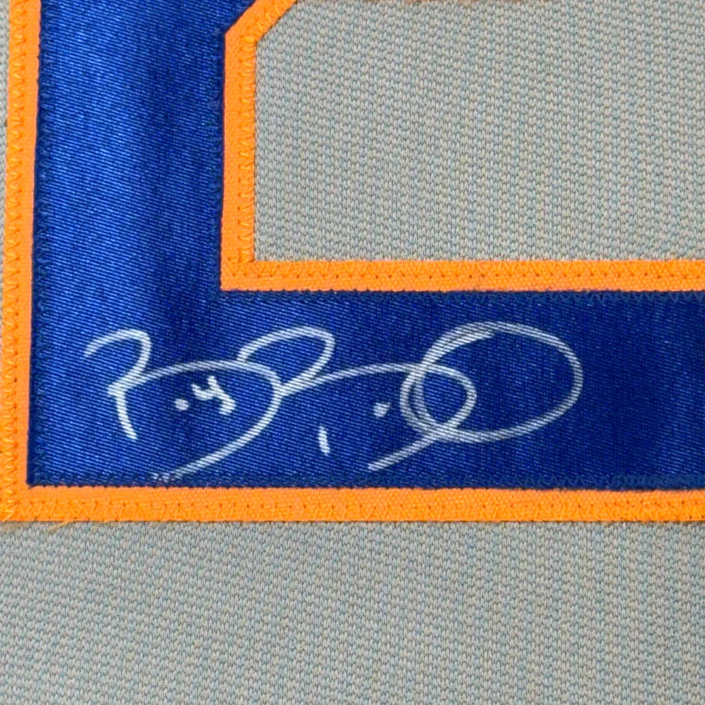 Framed Autographed Bobby Bonilla 35x39 New York Grey Baseball Jersey JSA COA | Certified Authentic Signed Memorabilia | vintageantiquesgifts.com