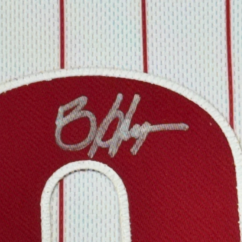 Framed autographed Bryce Harper Philadelphia Phillies pinstripe jersey