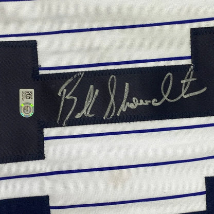 Framed Autographed Buck Showalter 35x39 New York Pinstripe Baseball Jersey MLB COA | Certified Authentic Signed Memorabilia | vintageantiquesgifts.com