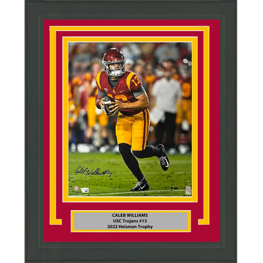 Framed Autographed Caleb Williams USC Trojans 16x20 College Football Photo Fanatics COA | Hall of Fame Sports Memorabilia | vintageantiquesgifts.com