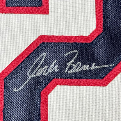 Framed Autographed Corbin Bernsen Roger Dorn 35x39 Major League Cleveland Baseball Jersey JSA COA | Certified Authentic Signed Memorabilia | vintageantiquesgifts.com