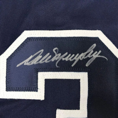 Dark blue professionally framed Dale Murphy Braves jersey with autograph for man cave decor