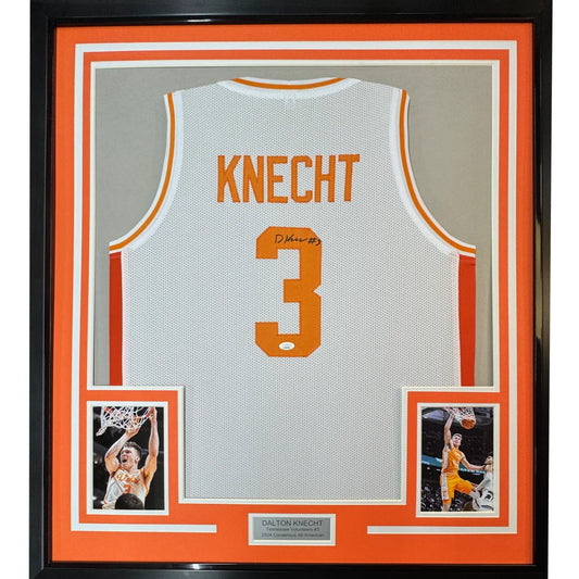 Dalton Knecht signed jersey display with photos, plaque, perfect for your man cave, PSA COA