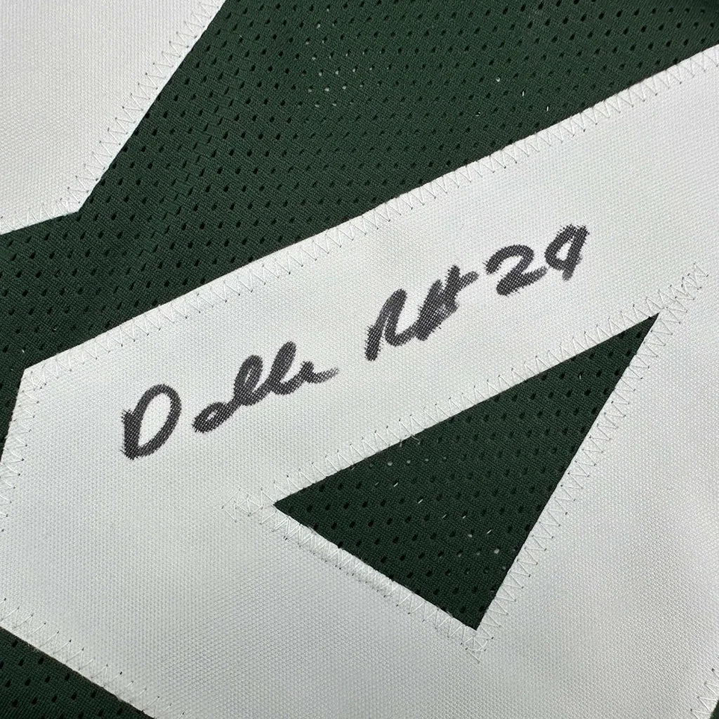 Framed autographed Darrelle Revis New York Jets jersey with number 24