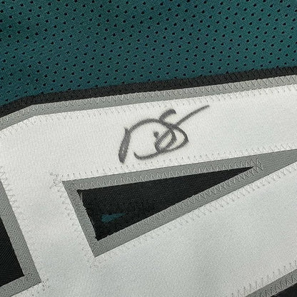 Framed autographed Darren Sproles teal white mesh Eagles jersey Beckett COA