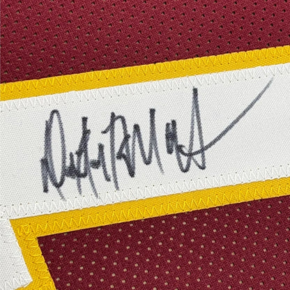 Framed Autographed Dexter Manley 35x39 Washington Burgundy Football Jersey JSA COA | Certified Authentic Signed Memorabilia | vintageantiquesgifts.com