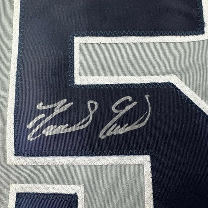 Framed Autographed Domingo German 35x39 New York Grey Baseball Jersey JSA COA | Certified Authentic Signed Memorabilia | vintageantiquesgifts.com