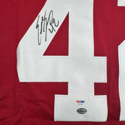 Framed autographed Eddie Lacy Alabama red football jersey number 41 PSA COA