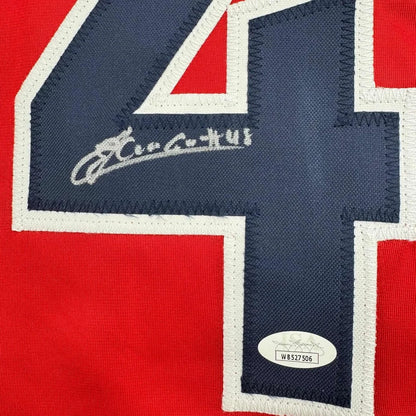 Framed Autographed Emmanuel Clase 35x39 Cleveland Red Baseball Jersey JSA COA | Certified Authentic Signed Memorabilia | vintageantiquesgifts.com